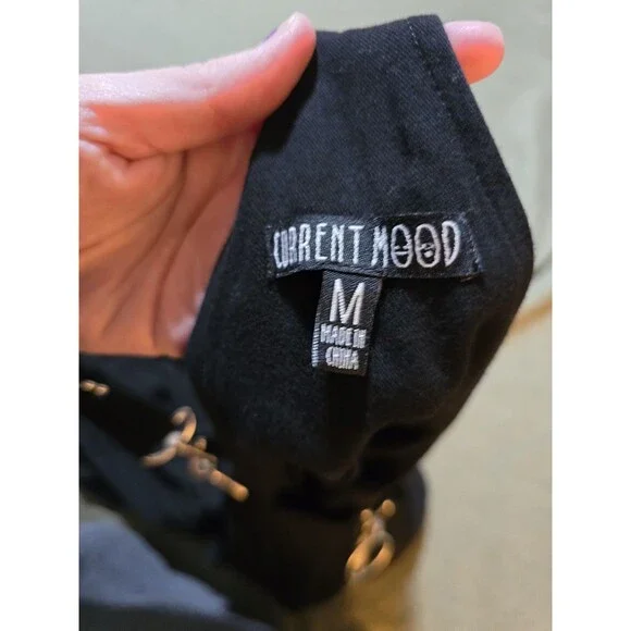 Dollskill Current Mood Micro Mini Dress Jumper Size Medium Grunge Punk Goth - Picture 6 of 7